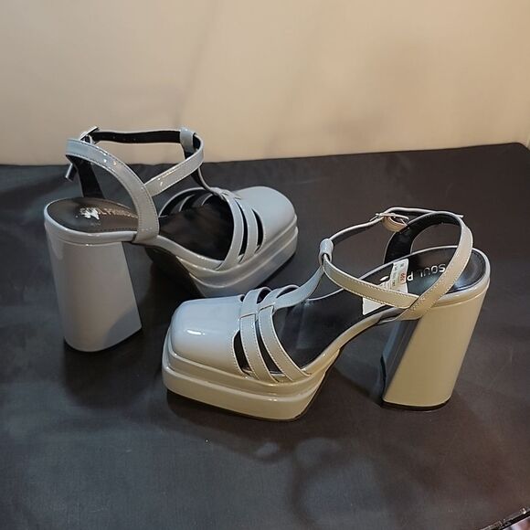 BRAND NEW SOUL PRINCESS PLAIN PLATFORM ANKLE CURVE WIDE HIGH HEEL S2 - Picture 8 of 15